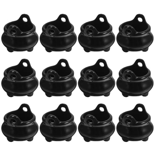 SWEETBIUTI Halloween Mini -Kessel, 12 pcs 0, 8 x 0, 7 Zoll Plastikkessel Schwarze Hexen Kessel Hanging Pot mit Hole Halloween Dollhouse Miniaturen, Party Gefälligkeiten SWEETBIUTI Halloween Mini -Kessel, 12 pcs 0, 8 x 0, 7 Zoll Plastikkessel Schwarze Hexen Kessel Hanging Pot mit Hole Halloween Dollhouse Miniaturen, Party Gefälligkeiten von SWEETBIUTI