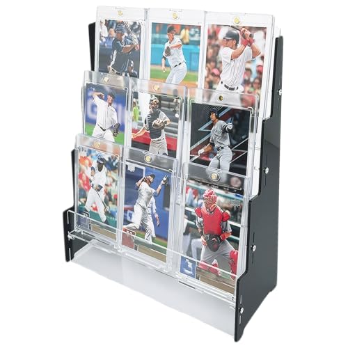 SWEETBIUTI Kartenständer, 9, 5x3.9x10, 2 Zoll 3 Ebenen Acryl Sportkarten Display-Regal, Platzsparungskarten-Organizer Ständer für Arbeitsplatten-Tabletop-Karten Speicherregal SWEETBIUTI Kartenständer, 9, 5x3.9x10, 2 Zoll 3 Ebenen Acryl Sportkarten Display-Regal, Platzsparungskarten-Organizer Ständer für Arbeitsplatten-Tabletop-Karten Speicherregal von SWEETBIUTI