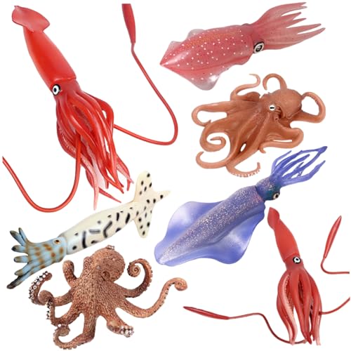 SWEETBIUTI Ozeantiere Figuren, 7pcs simulierte Marine Kreaturen sensorisches Spielzeug, realistische Plastik -Oktopus -Meeretierspielzeug, Lern- und Bildungsspielzeuggeschenk für Kinder SWEETBIUTI Ozeantiere Figuren, 7pcs simulierte Marine Kreaturen sensorisches Spielzeug, realistische Plastik -Oktopus -Meeretierspielzeug, Lern- und Bildungsspielzeuggeschenk für Kinder von SWEETBIUTI