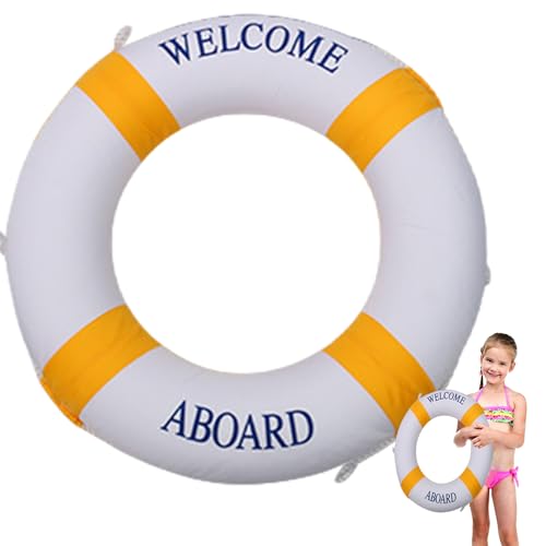 SWEETBIUTI Poolschwimmer, Schwimmschaumschutzring mit Perimeter Seil Kinderschwimmring, 20 Dia..Tragbarer leichtes Pool schwimmt zum Schwimmen, See, Fluss, Meer gelb von SWEETBIUTI