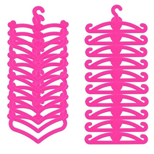 SWEETBIUTI Puppenkleidung Kleiderbügel 20pcs Plastik Mini Puppen Kleider Kleiderbügel Mädchen universelle Kleidung Spielzeugzubehör Kleiner von SWEETBIUTI