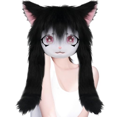 SWEETBIUTI Pursuit Kopf, karikaturistische pelzige Maske mit Ohren und Langen Haaren, 16x24 -Zoll SWEETBIUTI Pursuit Kopf, karikaturistische pelzige Maske mit Ohren und Langen Haaren, 16x24 -Zoll von SWEETBIUTI