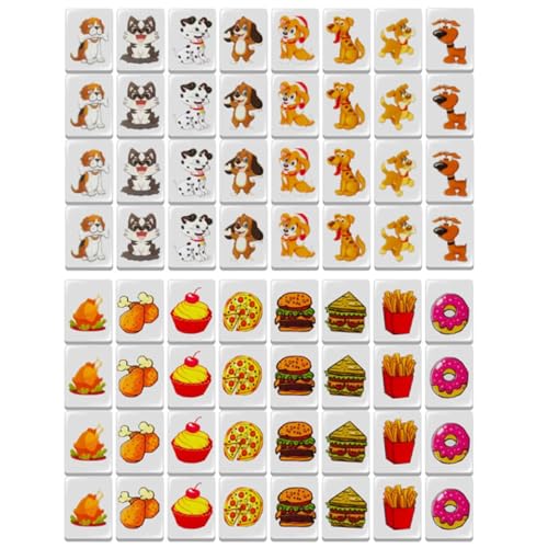 SWEETBIUTI Push Tile Game 64 PCs Set, 1, 2 x 0, 9 x 0, 6 Zoll Entzückender Hund und mit Futter gemustertem Mahjong Tile Set Plastik -Push -Spiel für Kinder Erwachsene. SWEETBIUTI Push Tile Game 64 PCs Set, 1, 2 x 0, 9 x 0, 6 Zoll Entzückender Hund und mit Futter gemustertem Mahjong Tile Set Plastik -Push -Spiel für Kinder Erwachsene. von SWEETBIUTI