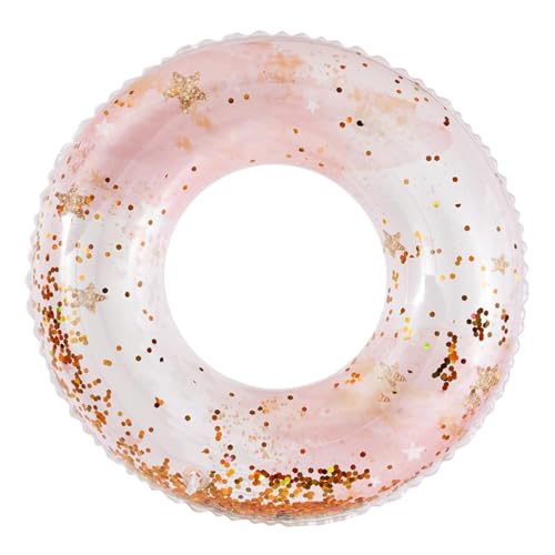 SWEETBIUTI Ringpool Float, Pool Schlauchboote Schwimmringe verdickte transparente Blumen tragbare aufblasbare Schwimmringe für Erwachsene Sommerpartyspaß von SWEETBIUTI