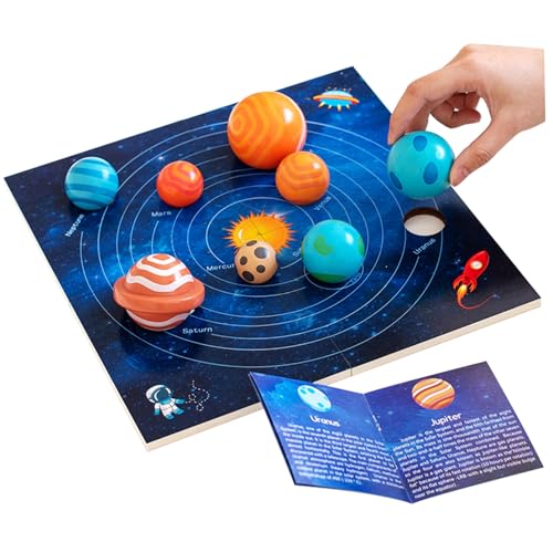 SWEETBIUTI Solarsystem für Kinder 36 Monate Solar System Model Board mit 3D Planets Models & Unterricht Montessori Spielzeug Bildungsspielzeug für Jungen Mädchen Geburtstagsgeschenke SWEETBIUTI Solarsystem für Kinder 36 Monate Solar System Model Board mit 3D Planets Models & Unterricht Montessori Spielzeug Bildungsspielzeug für Jungen Mädchen Geburtstagsgeschenke von SWEETBIUTI