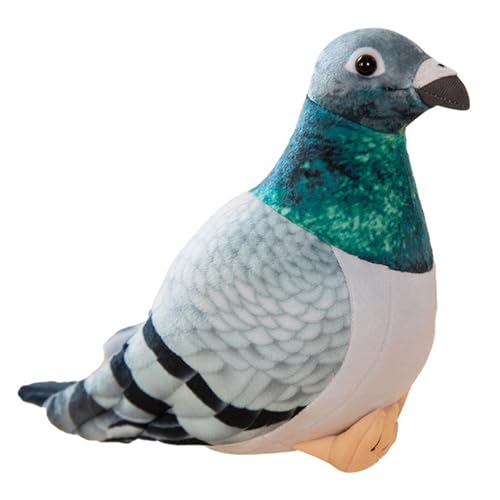 SWEETBIUTI Taubengefüllte Tier, 7, 87 realistische weiße Taube Plüsch PP Baumwollgefüllte Taube Plüsch Simulation Vogel Tier Süßes Ornamente Hausdekorationen für Jungen und Mädchen, Geschenke von SWEETBIUTI