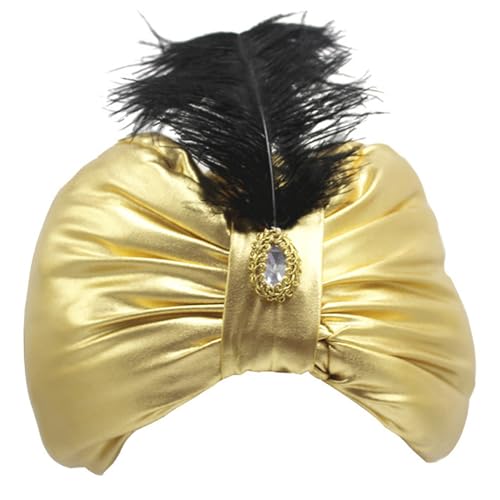 SWEETBIUTI Turban für Männer & Frauen, indische sultanarabische Satin -Satin -Kopfverpackung, Damen- und Herren -Turban -Kopfwicke für Kostümkleid und Arabian Themeed Party SWEETBIUTI Turban für Männer & Frauen, indische sultanarabische Satin -Satin -Kopfverpackung, Damen- und Herren -Turban -Kopfwicke für Kostümkleid und Arabian Themeed Party von SWEETBIUTI