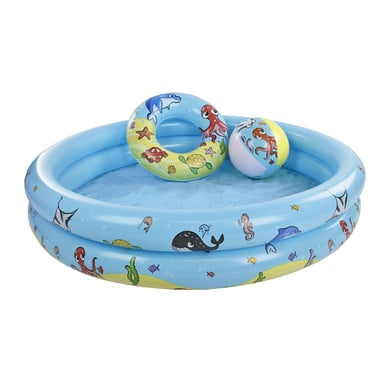 Swim Essentials Playpoolset - Baby pool + Beachball + Swim ring, 120 cm von SWIM ESSENTIALS