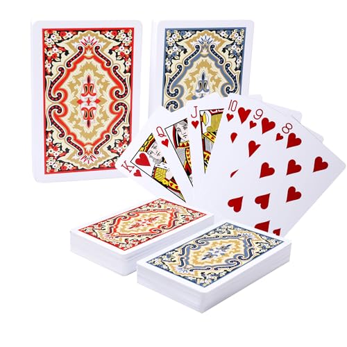 SWINILAYA 2 Decks Standard Spielkarten PVC Wasserdicht Pokerkarten Set, Wasserfestes Kartenspiel 52 Card Deck + 2 Joker-kaart with Gift Box SWINILAYA 2 Decks Standard Spielkarten PVC Wasserdicht Pokerkarten Set, Wasserfestes Kartenspiel 52 Card Deck + 2 Joker-kaart with Gift Box von SWINILAYA