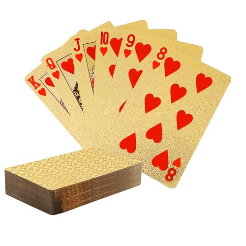 SWINILAYA Pokerkarten Schwarz Gold - Pokerkarten Wasserfest, Hochwertige Pokerkarten 54 Blatt for Texas Hold'em, Blackjack, Euchre, Canasta Karten, Romme, Baccarat SWINILAYA Pokerkarten Schwarz Gold - Pokerkarten Wasserfest, Hochwertige Pokerkarten 54 Blatt for Texas Hold'em, Blackjack, Euchre, Canasta Karten, Romme, Baccarat von SWINILAYA