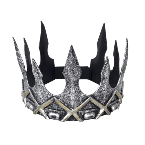 SWOAMER Erwachsene Königskrone Krone für Männer Halloween Cosplay Karneval Fasching Party König Kostüm Zubehör von SWOAMER