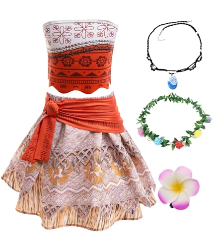 SWOAMER Kinder Vaiana Kostüm Mädchen Moana Prinzessin Kleid Faschingskostüme Verkleidung Prinzessin Kostüm Geburtstag Halloween Cosplay Outfit SWOAMER Kinder Vaiana Kostüm Mädchen Moana Prinzessin Kleid Faschingskostüme Verkleidung Prinzessin Kostüm Geburtstag Halloween Cosplay Outfit von SWOAMER