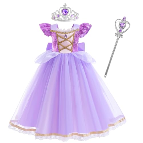SWOAMER Mädchen Prinzessin Kostüme Cinderella Belle Faschingskostüme Kinder Rapunzel Prinzessin Lang Kleid Dornröschen Tüll Kleid Kostüm Geburtstagsfeier Festkleid Verkleidung mit Zubehör SWOAMER Mädchen Prinzessin Kostüme Cinderella Belle Faschingskostüme Kinder Rapunzel Prinzessin Lang Kleid Dornröschen Tüll Kleid Kostüm Geburtstagsfeier Festkleid Verkleidung mit Zubehör von SWOAMER