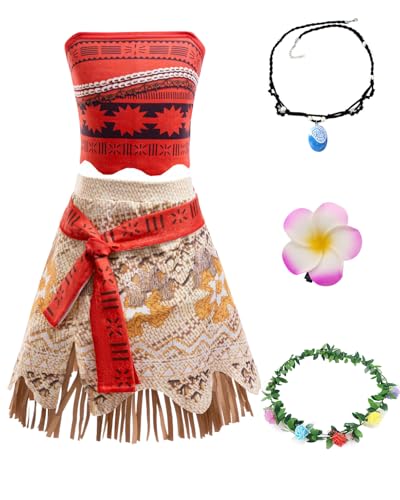 SWOAMER Mädchen Vaiana Kostüm Kinder Faschingskostüme Moana Kostüme für Geburtstagsfeier Karneval Cosplay Party SWOAMER Mädchen Vaiana Kostüm Kinder Faschingskostüme Moana Kostüme für Geburtstagsfeier Karneval Cosplay Party von SWOAMER