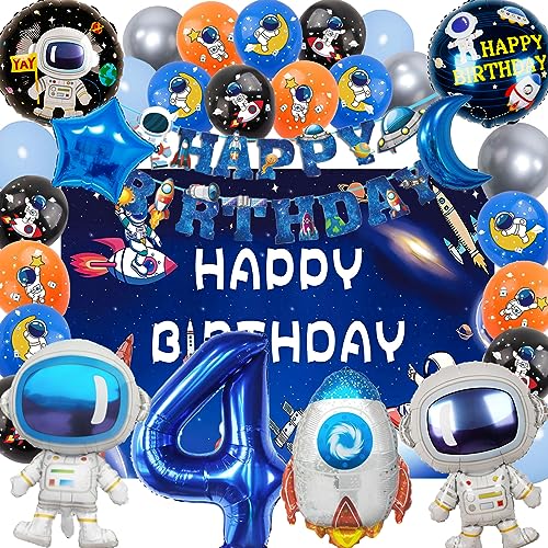 SWOKKTS Astronaut Geburtstag Deko 4 jahre, Kinder Weltraum Geburtstagsdeko, Astronauten Planet Rakete Weltall Luftballons Geburtstag Jungen Mädchen, Geburtstagsbanner und Hintergrund (Zahlenballon 4) SWOKKTS Astronaut Geburtstag Deko 4 jahre, Kinder Weltraum Geburtstagsdeko, Astronauten Planet Rakete Weltall Luftballons Geburtstag Jungen Mädchen, Geburtstagsbanner und Hintergrund (Zahlenballon 4) von SWOKKTS