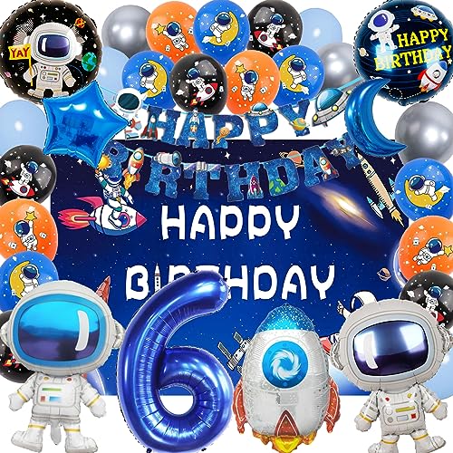 SWOKKTS Astronaut Geburtstag Deko 6 jahre, Kinder Weltraum Geburtstagsdeko, Astronauten Planet Rakete Weltall Luftballons Geburtstag Jungen Mädchen, Geburtstagsbanner und Hintergrund (Zahlenballon 6) SWOKKTS Astronaut Geburtstag Deko 6 jahre, Kinder Weltraum Geburtstagsdeko, Astronauten Planet Rakete Weltall Luftballons Geburtstag Jungen Mädchen, Geburtstagsbanner und Hintergrund (Zahlenballon 6) von SWOKKTS