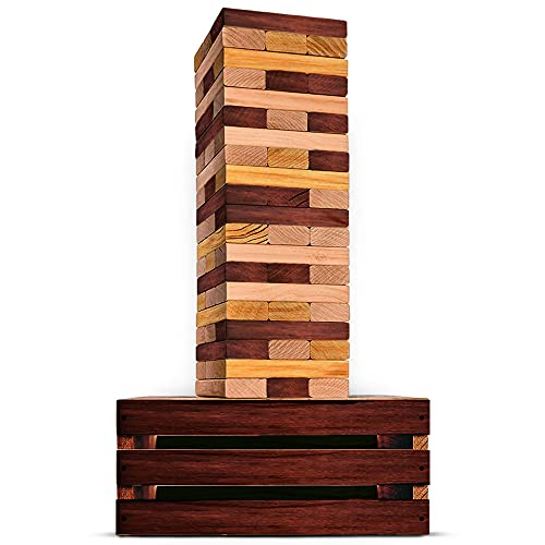 SWOOC Spiele – Reclaimed Giant Tower Game | 60 große Blöcke | Aufbewahrungskiste / Spieltisch im Freien | beginnt über 0,8 m groß | maximale Höhe von 1,5 m | echtes Jumbo-Hinterhof-Set SWOOC Spiele – Reclaimed Giant Tower Game | 60 große Blöcke | Aufbewahrungskiste / Spieltisch im Freien | beginnt über 0,8 m groß | maximale Höhe von 1,5 m | echtes Jumbo-Hinterhof-Set von SWOOC