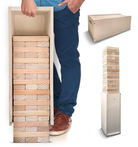 SWOOC Spiele – Riesenturm-Spiel mit 3-in-1 Glätteisen, Tisch & Aufbewahrungsbox – 90% schnelleres Aufbauen mit Umwandlungsbox & Glätteisen – beginnt bei 6-120 cm – wächst auf über 1,8 m – große SWOOC Spiele – Riesenturm-Spiel mit 3-in-1 Glätteisen, Tisch & Aufbewahrungsbox – 90% schnelleres Aufbauen mit Umwandlungsbox & Glätteisen – beginnt bei 6-120 cm – wächst auf über 1,8 m – große von SWOOC