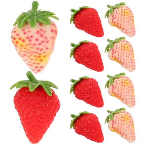 SWOOMEY 10 Stück Simulation Erdbeeren, lebensechte künstliche Früchte, Fotografie-Requisiten, gefälschte Erdbeermodelle für Zuhause, Küchenschrank, Party-Ornament SWOOMEY 10 Stück Simulation Erdbeeren, lebensechte künstliche Früchte, Fotografie-Requisiten, gefälschte Erdbeermodelle für Zuhause, Küchenschrank, Party-Ornament von SWOOMEY