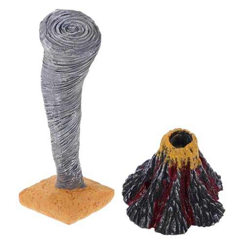SWOOMEY 2 Stück realistische Vulkan-Tornado-Simulationsspielzeug aus Kunstharz, Skulptur Einer Naturkatastrophe für wissenschaftliche Experimente, Lernspielzeug für Kinder und Kleinkinder SWOOMEY 2 Stück realistische Vulkan-Tornado-Simulationsspielzeug aus Kunstharz, Skulptur Einer Naturkatastrophe für wissenschaftliche Experimente, Lernspielzeug für Kinder und Kleinkinder von SWOOMEY