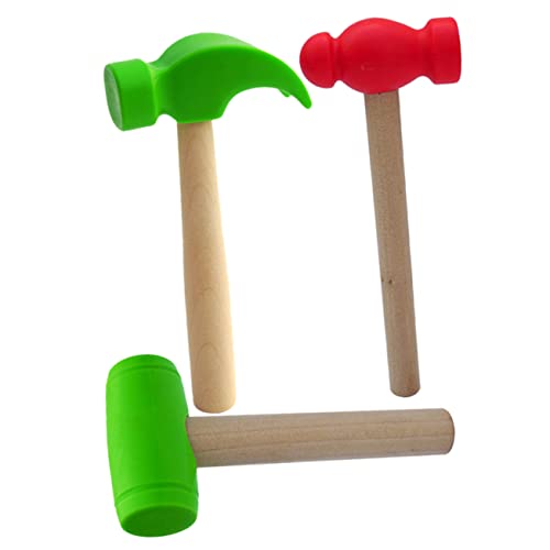 SWOOMEY 3St Simuliertes Holzbearbeitungsspielzeug Hammerspielzeug Schlagspielzeug Kinderhammer Holzspielzeug für Babys Kinder Schlagen Hammerspielzeug gefälschter Hammer von SWOOMEY