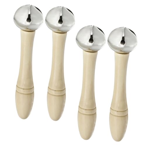 SWOOMEY 4 Stück Handgeschnitzte Glocke Dinner Bells für außerhalb des Bauernhauses Glocken Musikspielzeug Musikinstrumente kleine Musikglocke Fußballglocke hölzern Silver SWOOMEY 4 Stück Handgeschnitzte Glocke Dinner Bells für außerhalb des Bauernhauses Glocken Musikspielzeug Musikinstrumente kleine Musikglocke Fußballglocke hölzern Silver von SWOOMEY