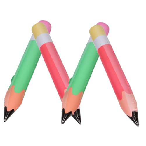 SWOOMEY 4 Stück Teiliges Aufblasbare Riesen Bleistift Luftballons aus Robustem PVC Große Party und Klassenzimmerdekoration Einfache Aufhängung Langlebig für Schulanfang und von SWOOMEY