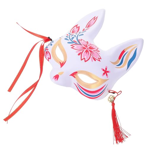 SWOOMEY Halbgesichtige Fuchs Maske Japanischer Stil Cosplay Masquerade Party Tiermaske für Frauen Festival Dekoration und Fotosession von SWOOMEY