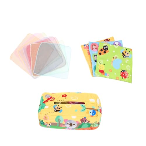 SWOOMEY Kasten Tissue-Box sensorisch Kleinkinder fürs Kleinkind neugeborenes Gewebespielzeug für Babys -Lernspielzeug Sinnesspielzeug Plüsch von SWOOMEY