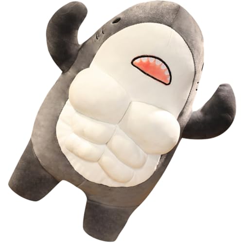 SWOOMEY Entzückendes Kuscheltier Hai 45 cm Bequemes Couch-Spielzeug Hai Für Jungen Und Mädchen Dekoratives Spielzeug von SWOOMEY