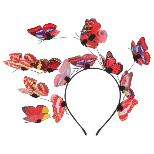 SWOOMEY Schmetterlings-Fascinator-Hut, Tea-Party-Stirnband, Festival-Hochzeits-Kopfschmuck, elegantes Braut-Haar-Accessoire für Hochzeit, Geburtstag, Halloween, Kostümpartys von SWOOMEY