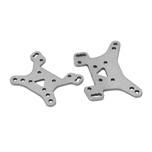 SWOQ Stoßdämpferhalterung, Anti-Vibration, abriebfester RC-Stoßdämpfer Höhenverstellbarer Winkel Silber für WLtoys 1:14 144001 144002 144010 RC-Auto-Zubehör von SWOQ