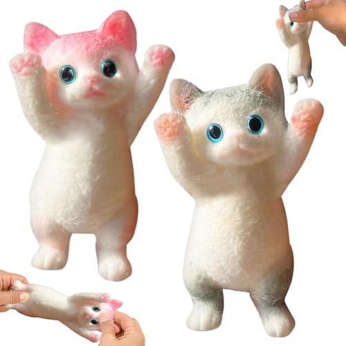Squishy Katze Toy, 2PCS Katze Quetschspielzeug Lustig Cat Anti Stress Fidget Toys, Niedliche Form Katze Squishy Stressabbau Spielzeug Squeeze Toy für Mädchen Und Jungen Zum Entspannen Squishy Katze Toy, 2PCS Katze Quetschspielzeug Lustig Cat Anti Stress Fidget Toys, Niedliche Form Katze Squishy Stressabbau Spielzeug Squeeze Toy für Mädchen Und Jungen Zum Entspannen von SWRCEYJH