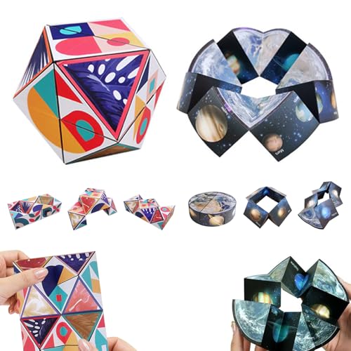 Runden Sternenwürfel Zauberwürfel, 2 in 1 Sternenklarer Himmel Zauberwürfel Infinity, Magic Puzzle Cubes, 3D Puzzle Würfel Stressabbau Spielzeug für Kinder Erwachsene von SWRCEYJH