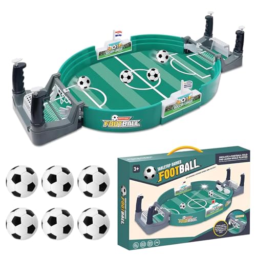 SWRCEYJH Interaktives Tischfußballspiel mit 6 Fußbälle, Mini Tischkicker Desktop Spielzeug Tisch Fußball Kit, Interaktives Puzzlespiel Brettspiele für Familien Kinder Erwachsene von SWRCEYJH