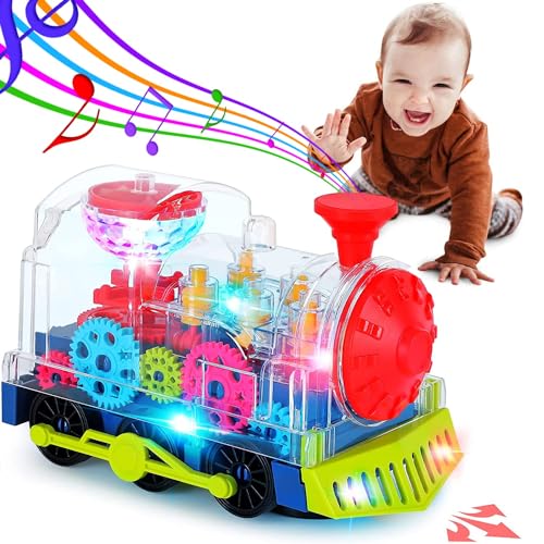SWTOIPIG Babyspielzeug 6 bis 12 Monate Elektroauto-Spielzeug, musikalisches Lernspielzeug für Jungen Mädchen Kleinkinder mit coolem Licht- und Soundeffekt, Geburtstagsgeschenke für Kinder von SWTOIPIG