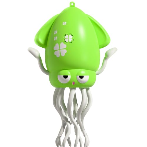 SWTOIPIG Interaktives tanzendes Oktopus-Spielzeug – Musikalisches Babyspielzeug mit Lichtern und automatischer Hindernisvermeidung (Fluoreszierendes Grün) von SWTOIPIG
