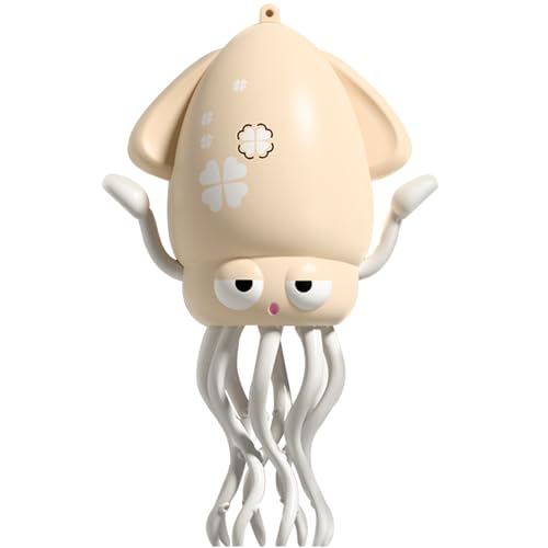 SWTOIPIG Interaktives tanzendes Oktopus-Spielzeug – Musikalisches Babyspielzeug mit Lichtern und automatischer Hindernisvermeidung (Offenes Weiß) von SWTOIPIG