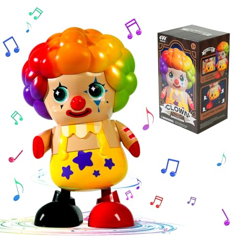 SWTOIPIG Tanzendes Clown Spielzeug für Kleinkinder und Babys, frühes Lernen, Pädagogisches, Leuchtendes Baby Kleinkind Spielzeug, Jungen und Mädchen, Weihnachts und Geburtstagsgeschenke SWTOIPIG Tanzendes Clown Spielzeug für Kleinkinder und Babys, frühes Lernen, Pädagogisches, Leuchtendes Baby Kleinkind Spielzeug, Jungen und Mädchen, Weihnachts und Geburtstagsgeschenke von SWTOIPIG