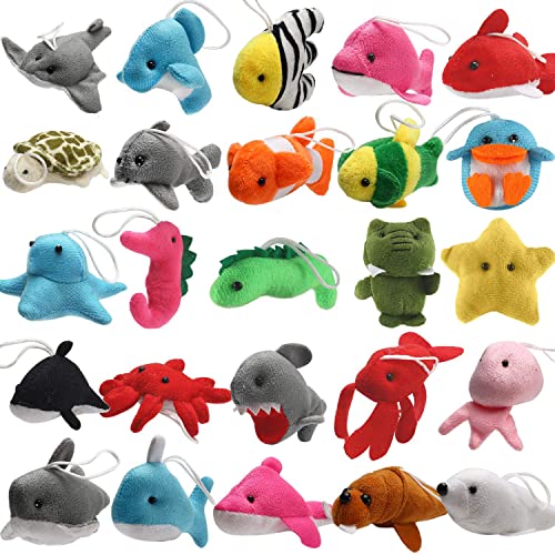 SWUNXION 25 Stück Mini-Ozean-Tier-Plüsch-Spielzeug, Meerestiere, Stoffspielzeug für Kinder-Party SWUNXION 25 Stück Mini-Ozean-Tier-Plüsch-Spielzeug, Meerestiere, Stoffspielzeug für Kinder-Party von SWUNXION
