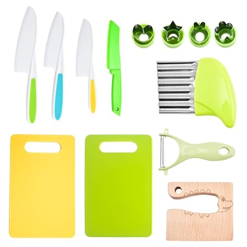 COONOOR Kinderkochmesser 8-teiliges Kinder-Küchenmesser-Set Zum Schneiden Und Kochen (13-Teilig) von SWZEC