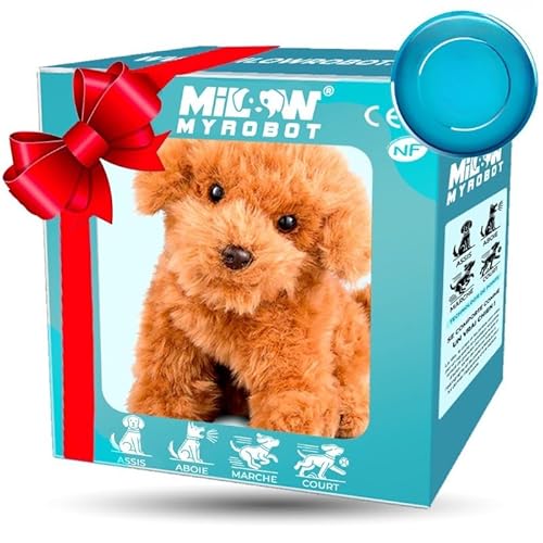 SWZEC Festberg RealPuppy™ – lebensechter Roboterwelpe(17 * 15 * 10cm,Braun) von SWZEC