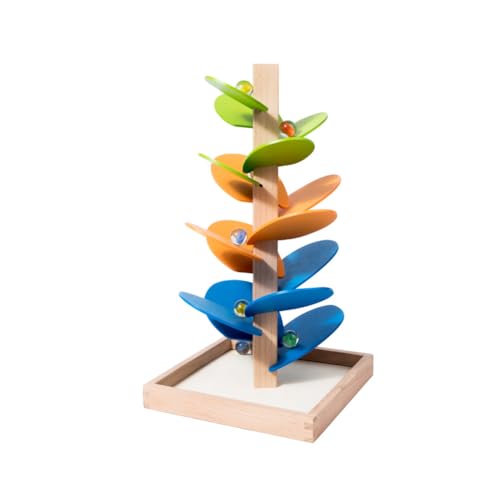 Wolkenschaukel - Montessori Regenbogen Murmel Holzturm(Klein-31cm) von SWZEC