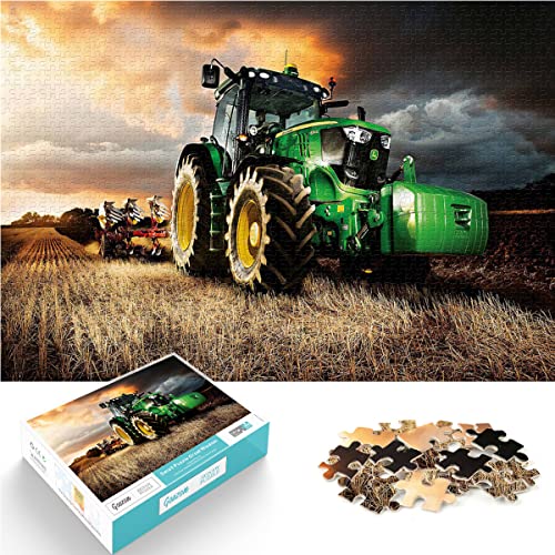 Puzzles 1000 Teile Traktor Weizenerntemaschine Puzzle Erwachsene Kinder Puzzle Schwierigkeitsgrad Puzzles Bauernhof Puzzle Lernspielzeug Spiele Familiendekoration 38x26cm von SXBB