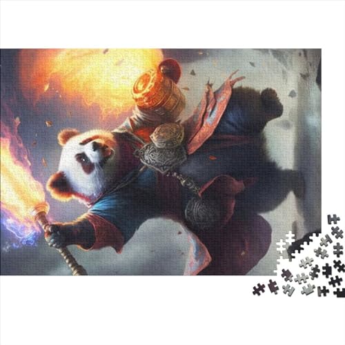 Der Panda Pyro für Erwachsene, lustiges 1000-teiliges Puzzle, Lernspiel, intellektuelles Spiel, Entspannung und Intelligenz, Heimdekoration, Stressabbau, 500 Teile (52 x 38 cm) von SXLSDMNNSCBG