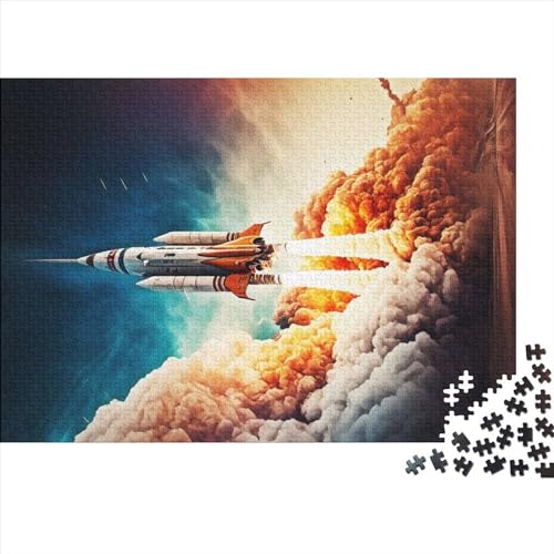 Rocket Launch Future für Erwachsene, lustiges 1000-teiliges Puzzle, Bildungsspiel, intellektuelles Spiel, Entspannung und Intelligenz, Heimdekoration, Stressabbau, 300 Teile (40 x 28 cm) von SXLSDMNNSCBG