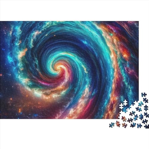 Spiralgalaxie im Weltraum, lustiges Puzzle für Erwachsene, 1000 Teile, Lernspiel, Heimdekoration, Spielzeug, intellektueller Stressabbau, Entspannung und Intelligenz, 1000 Teile (75 x 50 cm) von SXLSDMNNSCBG