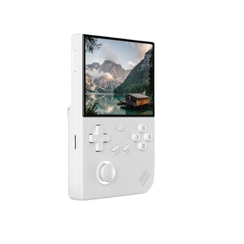 128 G tragbare Retro-Konsole, 10,2 cm (4 Zoll), IPS-Bildschirm, unterstützt 5G-WLAN für Online-Multiplayer, Linux 64-Bit-Spiel-RGB-Beleuchtung, C2C-Ladegerät, Cortex-A53 Bluetooth 4.2, RG40XXV, Weiß von SXMA