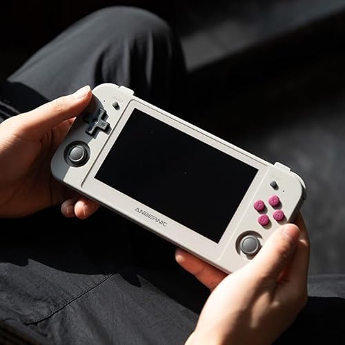 Retro-Spielekonsole RG505 – Geschenk, Geburtstagsgeschenk, Android 12 Handheld mit 12,6 cm (5 Zoll) OLED-Touchscreen, Unisoc T618 CPU, 128 GB TF-Karte, 3170+ klassische Spiele (Türkis) von SXMA