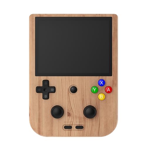 SXMA RG405V Retro-Handheld-Spiel, Android 12, integrierte 128 G TF-Karte, 3172 Spiele, 10,2 cm IPS-Touchscreen mit Spiel, Front-End, 5G, WLAN, Bluetooth 5.0 (Holzmaserung), mAh-Akku (Holz) von SXMA